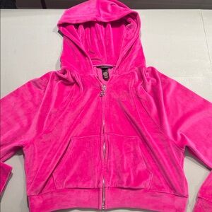 Victoria's Secret women’s Fuchsia Velour Jacket zip up size XS